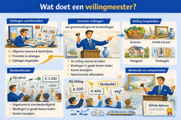 Alles over het beroep veilingmeester Wat doet een veilingmeester